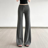 Gestreifte Homewear Bootcut-Hose