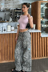 Vintage Low-Rise Straight Fit Jeans mit leichtem Schlag