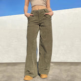 Cordhose mit Knopfleiste
