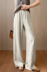 Tencel Linen Wide Leg Casual High Waist Pants