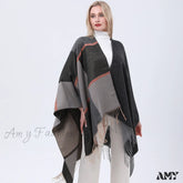 2024 New Women’s Split Fuzzy Jacquard Fringe Stylish Soft Comfortable Scarf