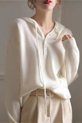 Locker gestrickter Hoodie