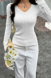 Sexy Strick-Langarm-Unterhemd