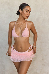 Striped Tie Sexy Three Piece Swim Set
