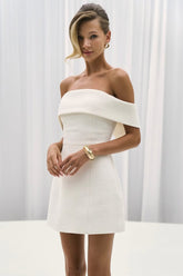 Sexy rückenfreies, schulterfreies, figurbetontes Partykleid