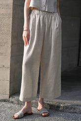 Breathable Linen Straight Pants