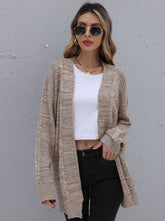 Einfarbiger Strickcardigan