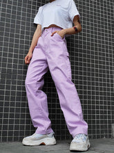 Lila, lockere Hose