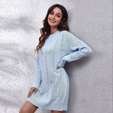 Strickkleid aus Hanfseil für Damen