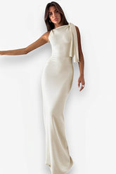 Ein-Schulter-Streamerkleid