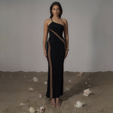 Ein-Schulter-Kleid mit offenem Rücken