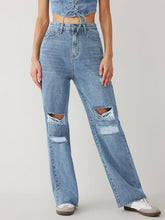 Hochtaillierte, schmal geschnittene Jeans