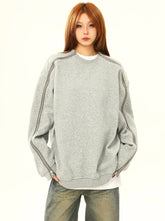 Sweatshirt mit seitlichem Reißverschluss