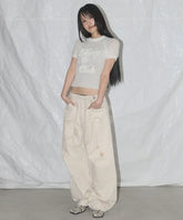 Washed Wings Baggy Denim Pant