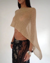 Goldfarbenes Neckholder-Stricktop