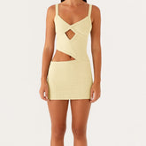 Sexy Y2K Spaghetti-Bodycon-Kleid mit Cut-outs