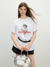Kühlendes Tencel-T-Shirt mit Rosenmuster