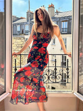 Spaghettiträger-Bodycon-Kleid mit Blumenmuster