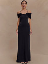 Trägerloses, ärmelloses, langes, figurbetontes Clubkleid