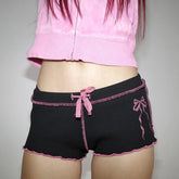 Zebra Pailletten-Shorts
