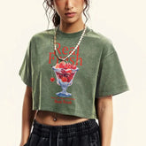 Cherry Cup Washed Slim Fit T-Shirt