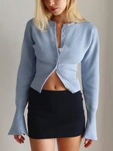 Gerippter Patchwork-Strickcardigan in schmaler Passform