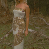 Y2K Slim Vintage trägerloses Bodycon-Kleid