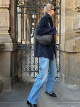 Gestreifter Blazer mit Stehkragen