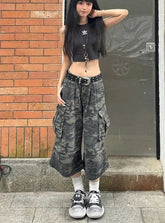 Camouflage-Hose mit geradem Bein
