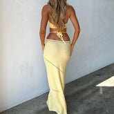 Strickkleid mit Cut-out-Halter, figurbetont