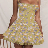 Minikleid aus Spitze mit Falten und Neckholder-Schnitt