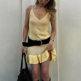 Durchsichtiges Strickminikleid