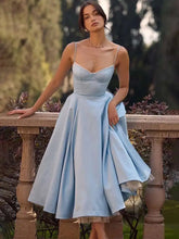 A-Linien-Midikleid mit Mesh-Trägern und offenem Rücken