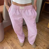 Baumwollhose mit geradem Bein und Taschen