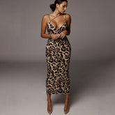 Leopard- und Schlangenmuster, trägerloses Bodycon-Kleid BLG1221