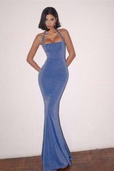 Partykleid mit Neckholder, Rückenausschnitt und Cut-out