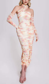 Sharla Midikleid aus gerafftem Mesh