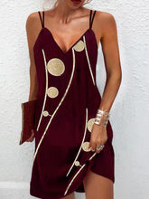 Ärmelloses Minikleid mit Polka-Dots und Trägern