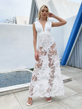 Sexy bedruckter Einteiler aus Mesh mit Cut-outs
