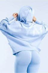 Warmer Hoodie mit Buchstaben-Fleecefutter