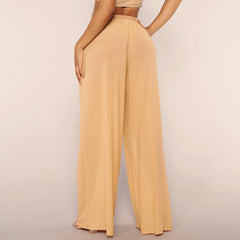 Strandhose aus transparentem Netzstoff mit weitem Bein
