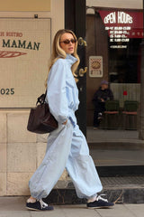 Stand Collar Jacket Jogger Pants Set