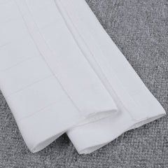 Hochgeschlossenes, langärmeliges, knielanges Bandagenkleid mit Cut-outs PP1103