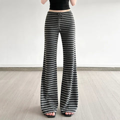 Gestreifte Homewear Bootcut-Hose