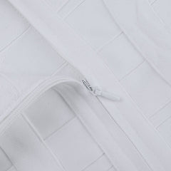 Hochgeschlossenes, langärmeliges, knielanges Bandagenkleid mit Cut-outs PP1103
