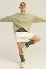 Schmal geschnittener, vielseitiger Strickpullover mit grafischem Buchstabenprint