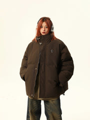 Oversize-Steppjacke mit Stehkragen