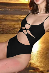 Sexy Cutout Halter Neck One Piece Swimsuit
