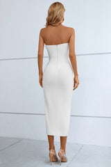 Lolita schulterfreies asymmetrisches Bandagenkleid