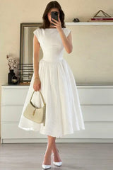 Sexy Off Shoulder Sleeveless Backless Waist Cinched Party Dress